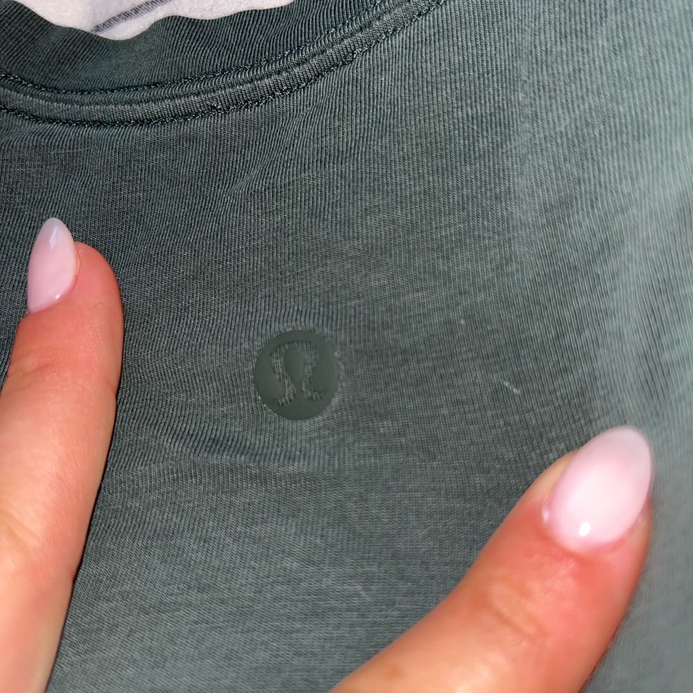 LULULEMON ALL YOURS COTTON TEE, SMOKED SPRUCE